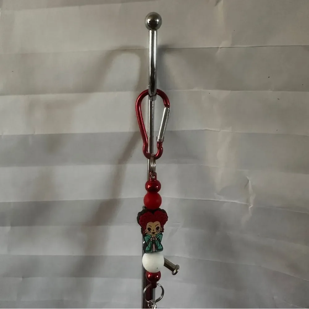 Feather Clip Keychain Winnifred Hocus Pocus Themed Handmade
